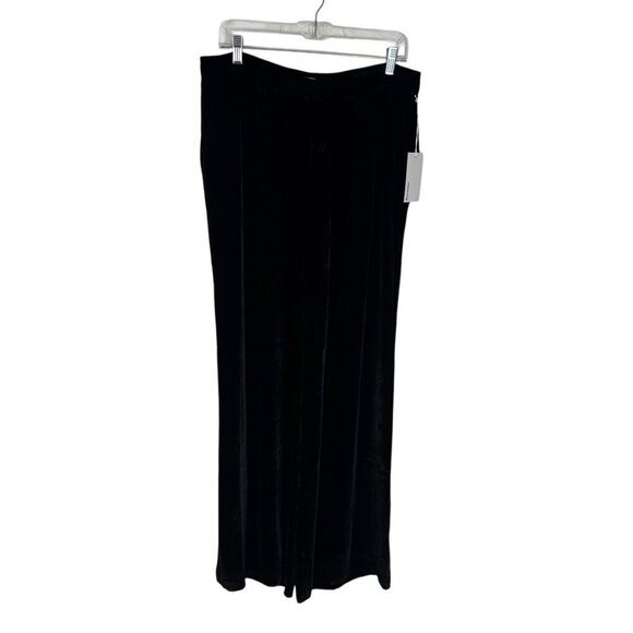 Reformation Women's 12 WES Wide Leg Velvet Pants Pleated Silk Bld NWT Ins. 32.5" - Picture 5 of 16